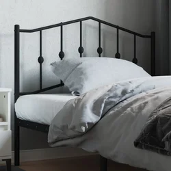Vidaxl Kovinsko nadomestno vzglavje črno 107 cm