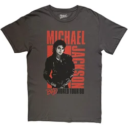Michael Jackson Bad World Tour 88 (Back Print) Charcoal Grey L Majica