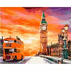 Slika po brojevima Zalazak u Londonu, 40x50 cm