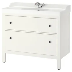 HEMNES / RUTSJÖN Postolje umiv. s fiokama/umivaonik