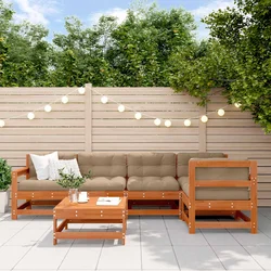 Set lounge namještaja za vrt 6 pcs Voštanosmeđa