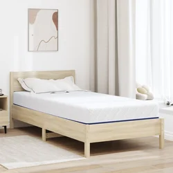 Madrac Bijela i Plava 90 x 200 cm Žakar tkanina