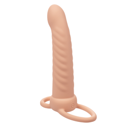 California Exotics Performance Maxx Rechargeable Ribbed Dual Penetrator Ivory