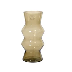 Dekordom vaza recycled glass 26cm 648443 - brown - kmg ( 041188 )