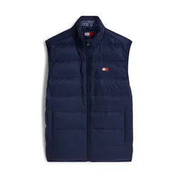 Tommy Jeans Brezrokavnik Lightweight Packable Ripstop Down Gilet mornarska
