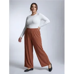 Sinsay - Viskozne široke pantalone - oker