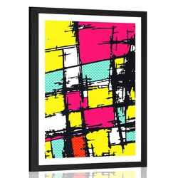 Plakat s paspartujem stilski pop art - 40x60 silver