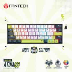 Tastatura Mehanicka Gaming Fantech MK874V2 RGB Atom 63 Mori bela (red switch)