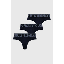 Slip gaćice Superdry 3-pack za muškarce, boja: tamno plava
