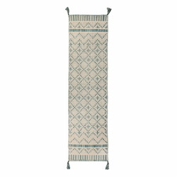 Bež-moder bombažen tekač Flair Rugs Leela, 60x200 cm