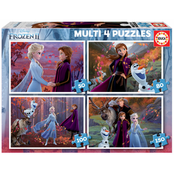 Puzzle Multi 4 Frozen 2 Disney Educa 50-80-100-150 dielov EDU18640