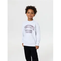 Sinsay - Crewneck duks sa natpisom - svetlo siva