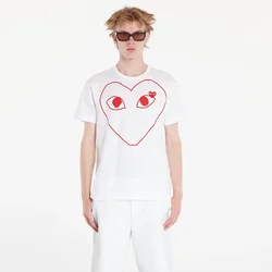Majice Comme des Garçons PLAY Heart Logo Short Sleeve Tee UNISEX White L