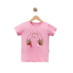Majica za devojčice sa aplikacijom srca 3540478, Roze
