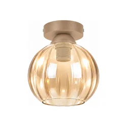 BRILAGI -LED Plafonsko svetlo R GLASS 1xE27/60W/230V prečnik 18 cm bež/zadimljeno bež