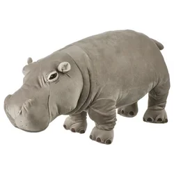 SANDLÖPARE Plišana igračka, nilski konj/siva, 56 cm