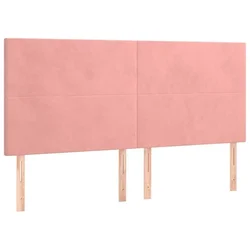Vidaxl Vzglavje postelje roza 180x5x118/128 cm žamet