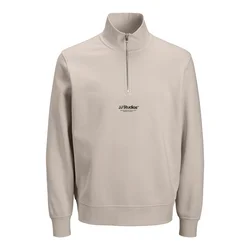 JACK & JONES Majica JJESoho greige/črna