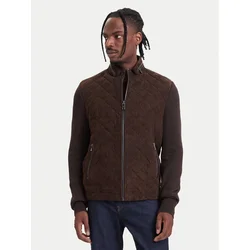 Milestone Usnjena jakna MSPaxton 631624 60885 Temno rjava Regular Fit