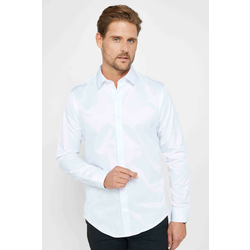 TUDORS Muška košulja dugih rukava Madison, Slim Fit, Bela