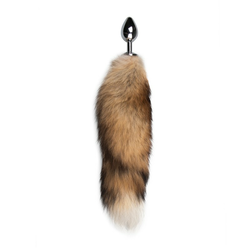 analni čep Fox Tail No. 2, srebrn