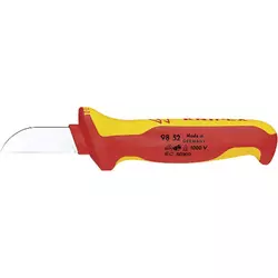 KNIPEX Nož za električare 1000V VDE ravni 190mm 98 52 crveni