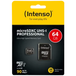 (Intenso) Micro SDHC/SDXC kartica 64GB Class 10, UHS-I +adapter, Pro - MicroSD 64GB Class10 UHS-I Pro