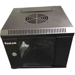 Rek ExeLink 10 in 6U zidni orman sa staklenim vratima,do 30kg,mat crni
