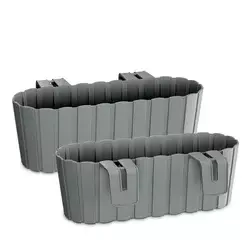 Prosperplast Saksija Boardee Hook Z400, Siva