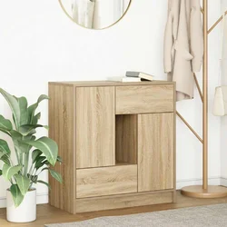 Komoda s ladicama i vratima sonoma hrast 70,5x34x74,5 cm