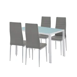 Midland 4+1 jedilni set sivo-siv