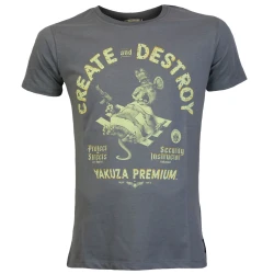 Hardcore majica moška - Grey - YAKUZA - 3701_grey