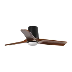 FARO 33837-1TW-LED prigušiva ventilator HEYWOOD TUB S 10W/230V borovica/crna preč. 90 cm + daljinski upravljač