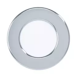 Eglo Fueva 5 ugradbena led, 2,7w, 300lm, prečnik 86, ip44, bela/hrom/plastika