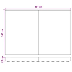Povlačivi tende Pijesak 400 × 350 cm Poliester i aluminij