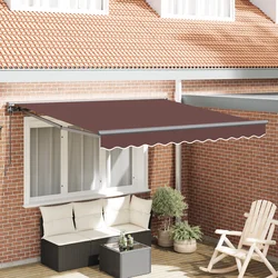 Okvir tende Smeđa 350 x 250 cm Poliester s PU premazom