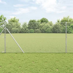 Heksagonalna ograda Srebrno 1,4 x 10 m Pocinčani čelik