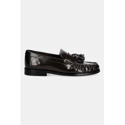 TOMMY HILFIGER Mokasini TH Monogram Tassel  temno rjava