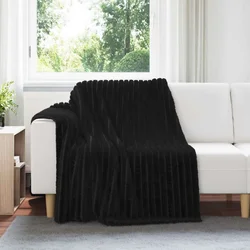 Pokrivači za bacanje 6 pcs Crna 200 x 150 cm Runo