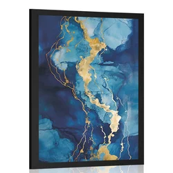 Plakat modri marmor - 40x60 no frame