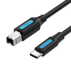 USB 2.0 kabel, tip C na B, črn, 2 m, VN1