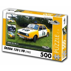 Retro cars - Puzzle Škoda 120 L VB (1983) - 500 kosov