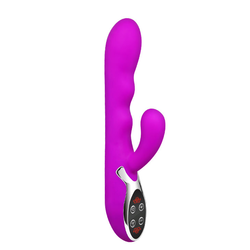 PRETTY LOVE Vibrator sa dodatkom za klitoris Crazy, 10 funkcija, Ljubičasti