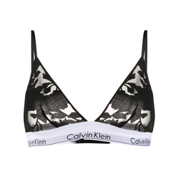 Calvin Klein - Burnout triangle bra - women - Black