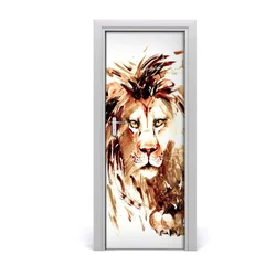 tulup.si Nalepka na vratih Lion 95x205 cm