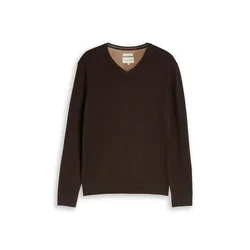 TOM TAILOR Pulover temno rjava