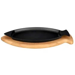 Cast iron tray for fish, 20 x 32 cm, LAVA