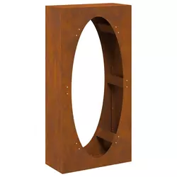 Stalak za drva za ogrjev 50x23x100 cm pohabani čelik
