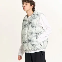 Cropp - Prošiveni prsluk s kapuljačom - light grey