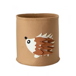 LIVEFY košara za igrače/perilo Hedgehog 35 x 35 cm, rjava